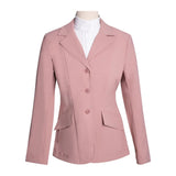 Grand Prix Ladies EQJ 3 Button Show Coat, NY Tech Fabric, Rose
