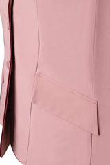 Grand Prix Ladies EQJ 3 Button Show Coat, Rose with Burgundy Piping - Huntley Equestrian - Flyclothing LLC