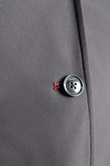 Grand Prix Ladies EQJ Classic 3 Button Show Jacket, Black with Burgundy Collar - Huntley Equestrian - Flyclothing LLC