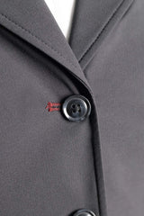 Grand Prix Ladies EQJ Classic 3 Button Show Jacket, Black with Burgundy Collar - Huntley Equestrian - Flyclothing LLC