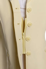 Grand Prix Quinn Show Jacket, 4 Button Front with Hidden Zipper Closure, Butter