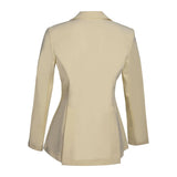 Grand Prix Quinn Show Jacket, 4 Button Front with Hidden Zipper Closure, Butter