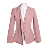 Grand Prix Quinn Show Jacket, 4 Button Front with Hidden Zipper Closure, Rose