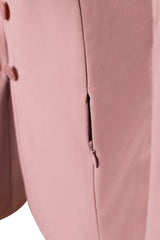 Grand Prix Quinn Show Jacket, 4 Button Front with Hidden Zipper Closure, Rose