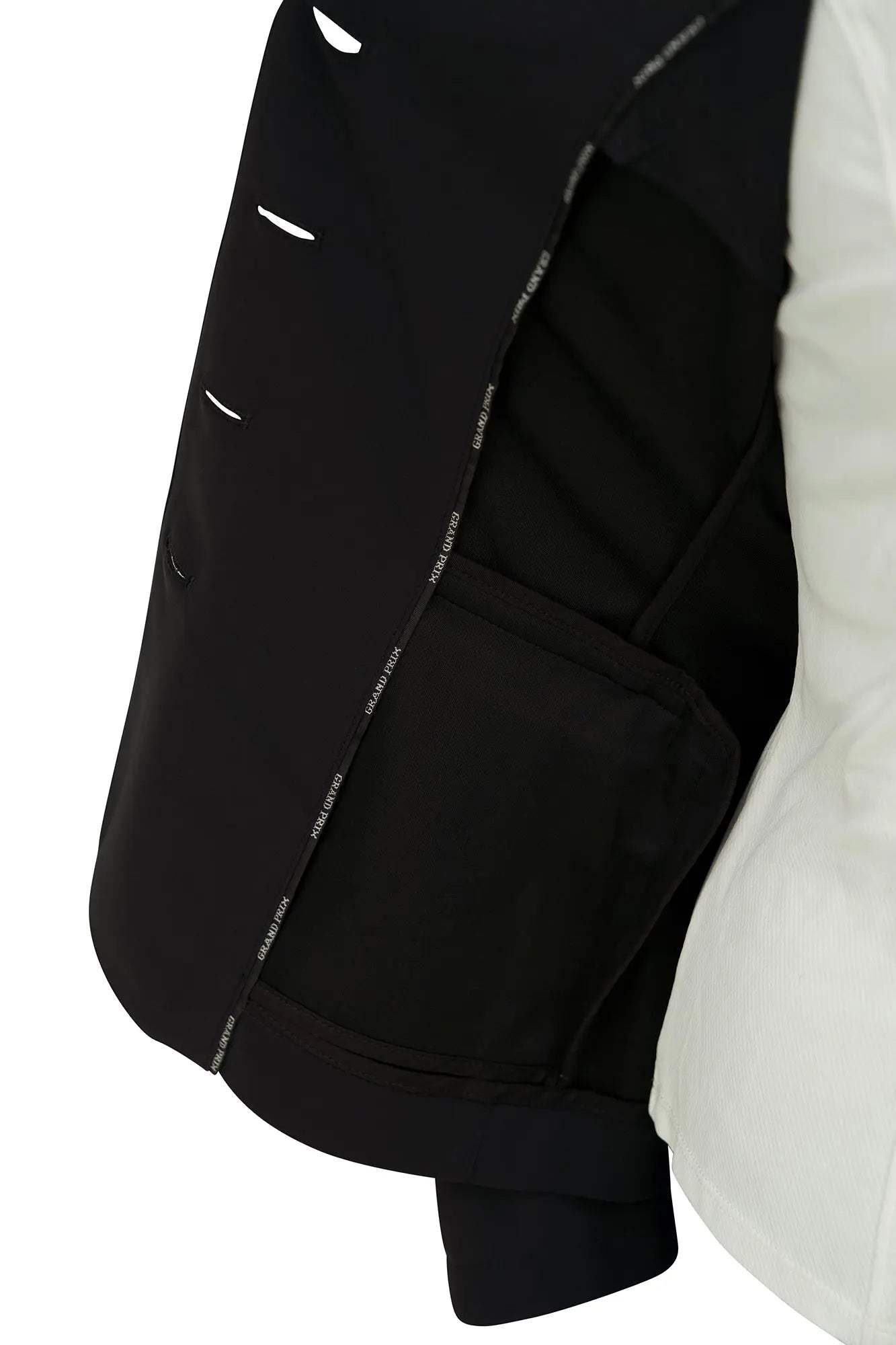 Grand Prix Saltare Dolce 4 Button Riding Jacket, Black - Huntley Equestrian - Flyclothing LLC