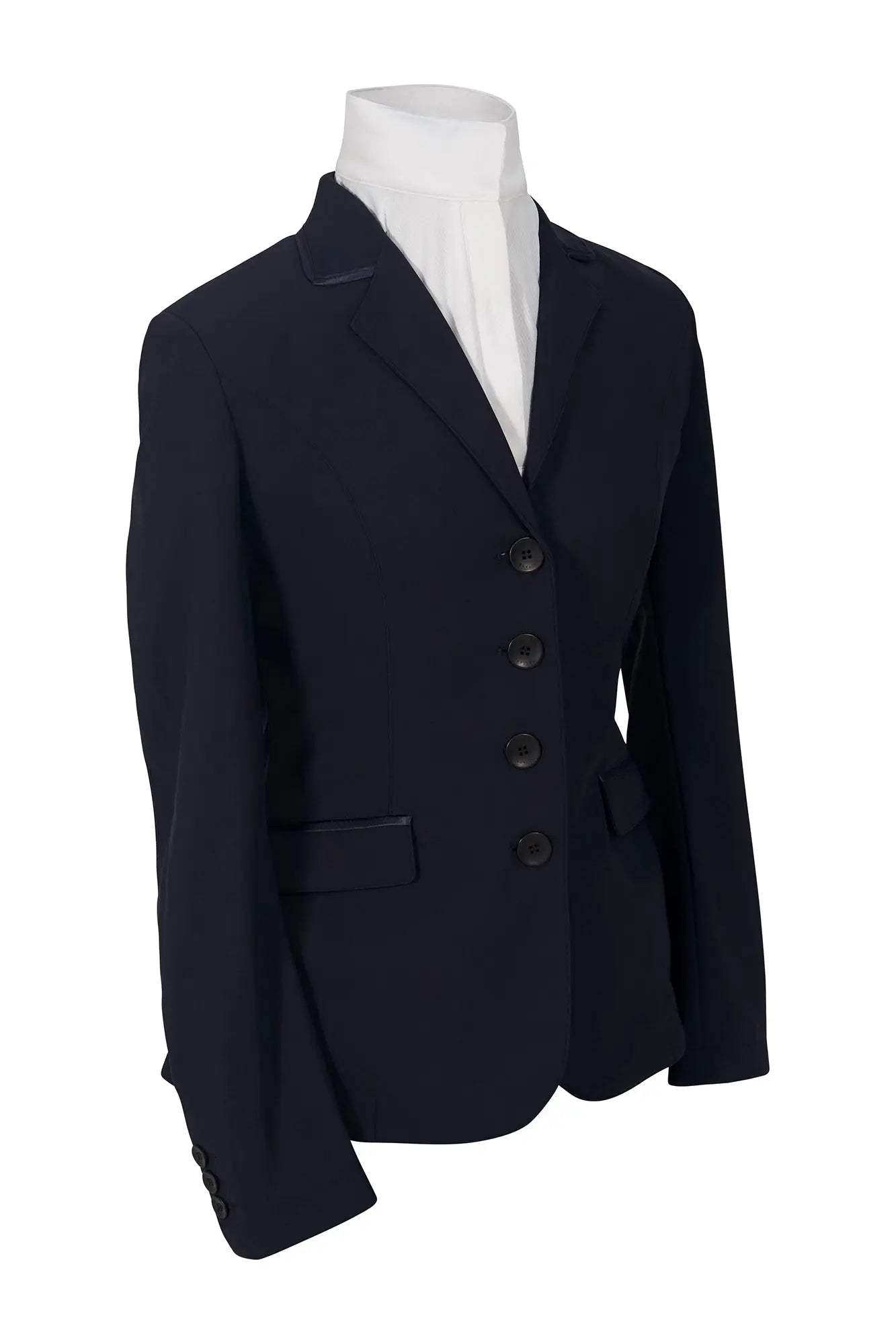 Grand Prix Saltare Dolce 4 Button Riding Show Jacket, Navy - Huntley Equestrian - Flyclothing LLC