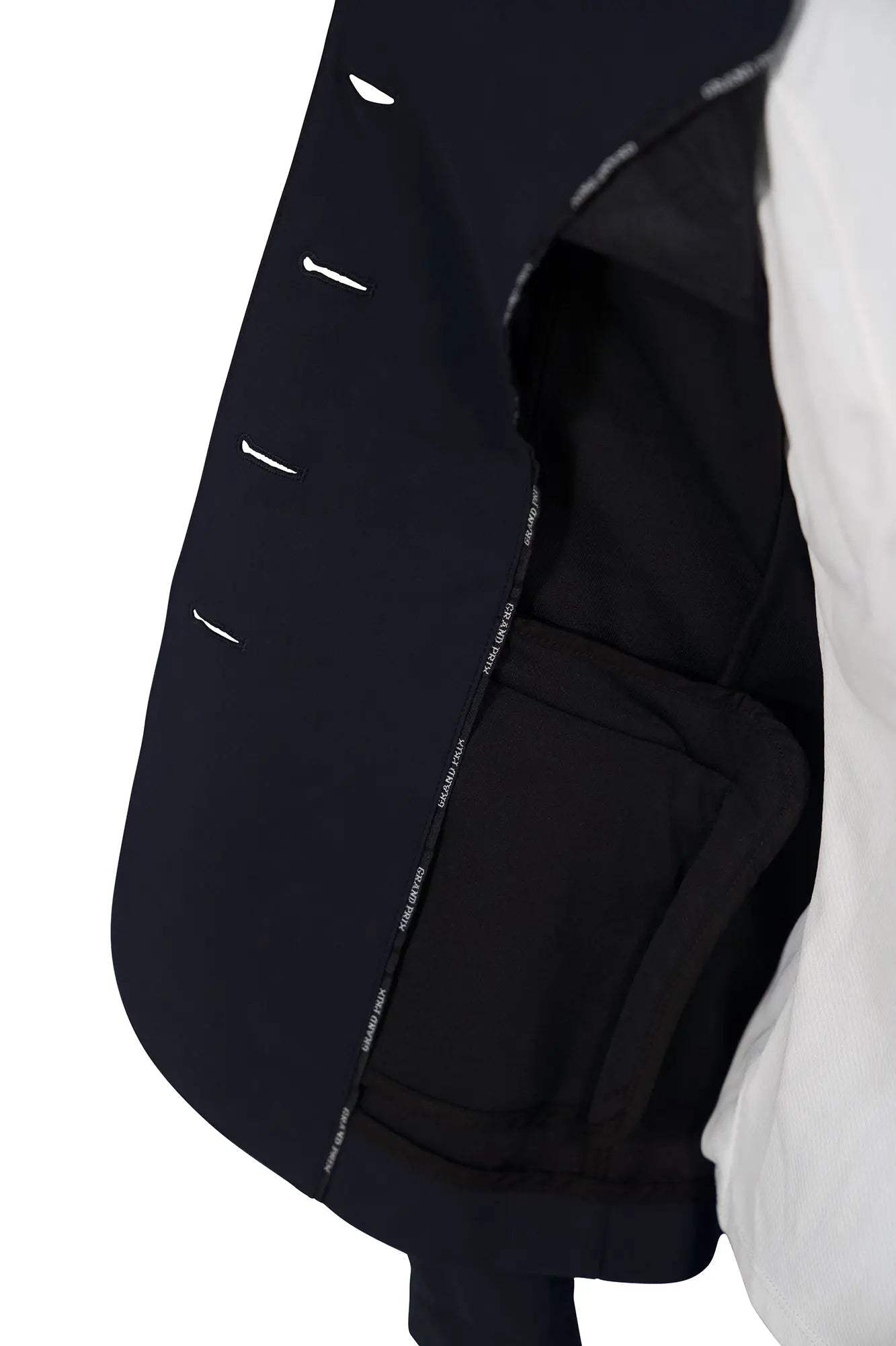 Grand Prix Saltare Dolce 4 Button Riding Show Jacket, Navy - Huntley Equestrian - Flyclothing LLC
