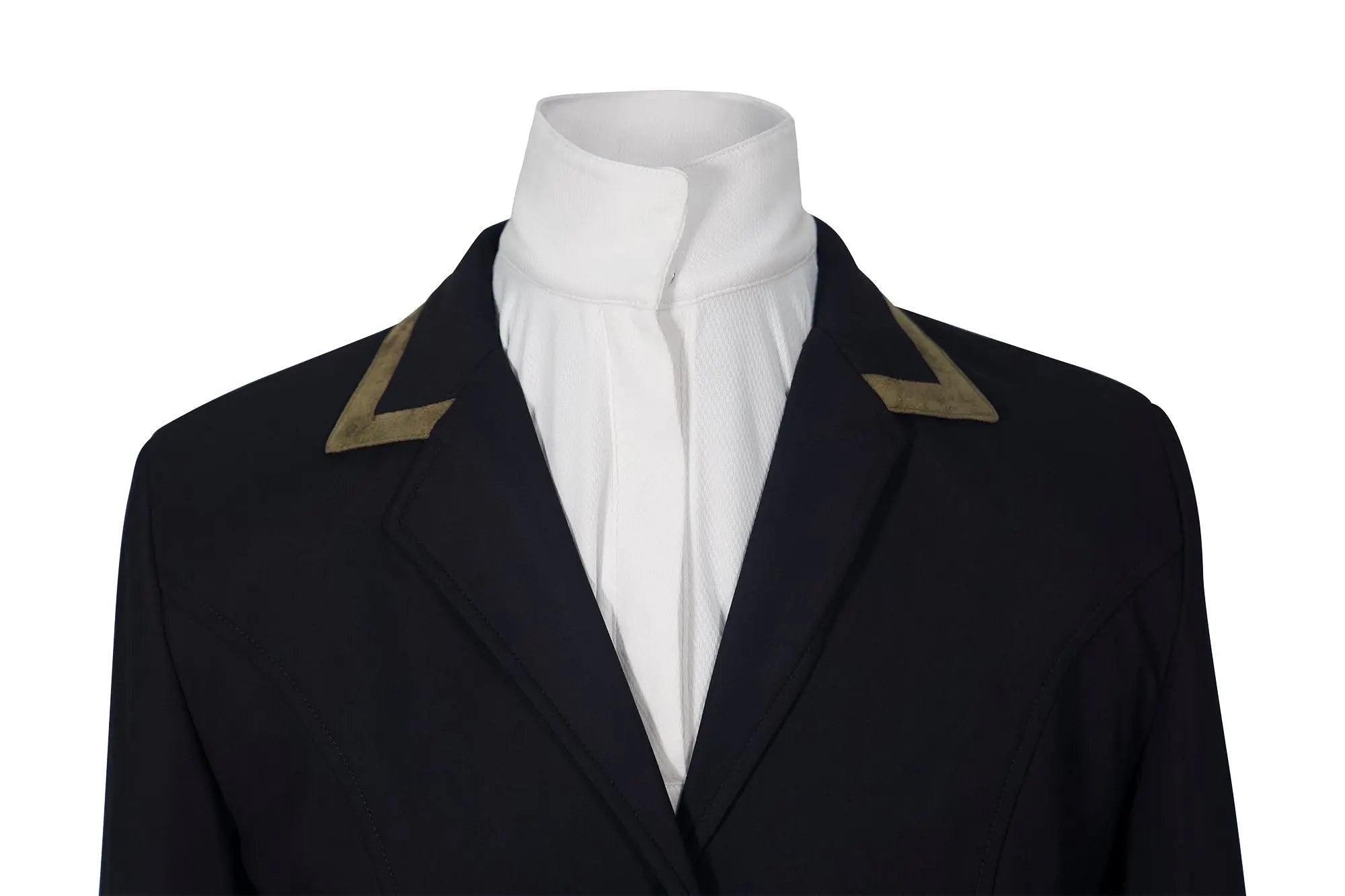 Grand Prix Saltare Premio 4 Button Riding Show Coat, Black with Moss Green