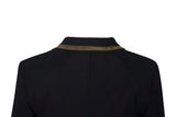 Grand Prix Saltare Premio 4 Button Riding Show Coat, Black with Moss Green