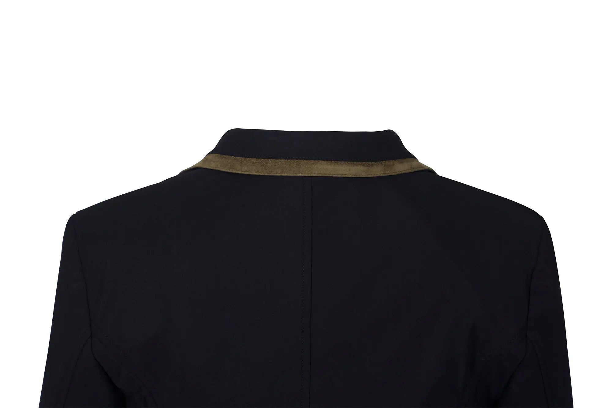 Grand Prix Saltare Premio 4 Button Riding Show Coat, Black with Moss Green