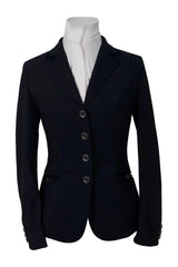 Grand Prix Saltare Premio 4 Button Riding Show Coat, Navy with Navy