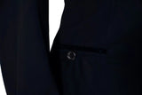 Grand Prix Saltare Premio 4 Button Riding Show Coat, Navy with Navy