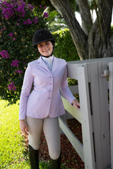 Grand Prix ladies Quinn Show Coat, 4 Button with Zipper, Lilac