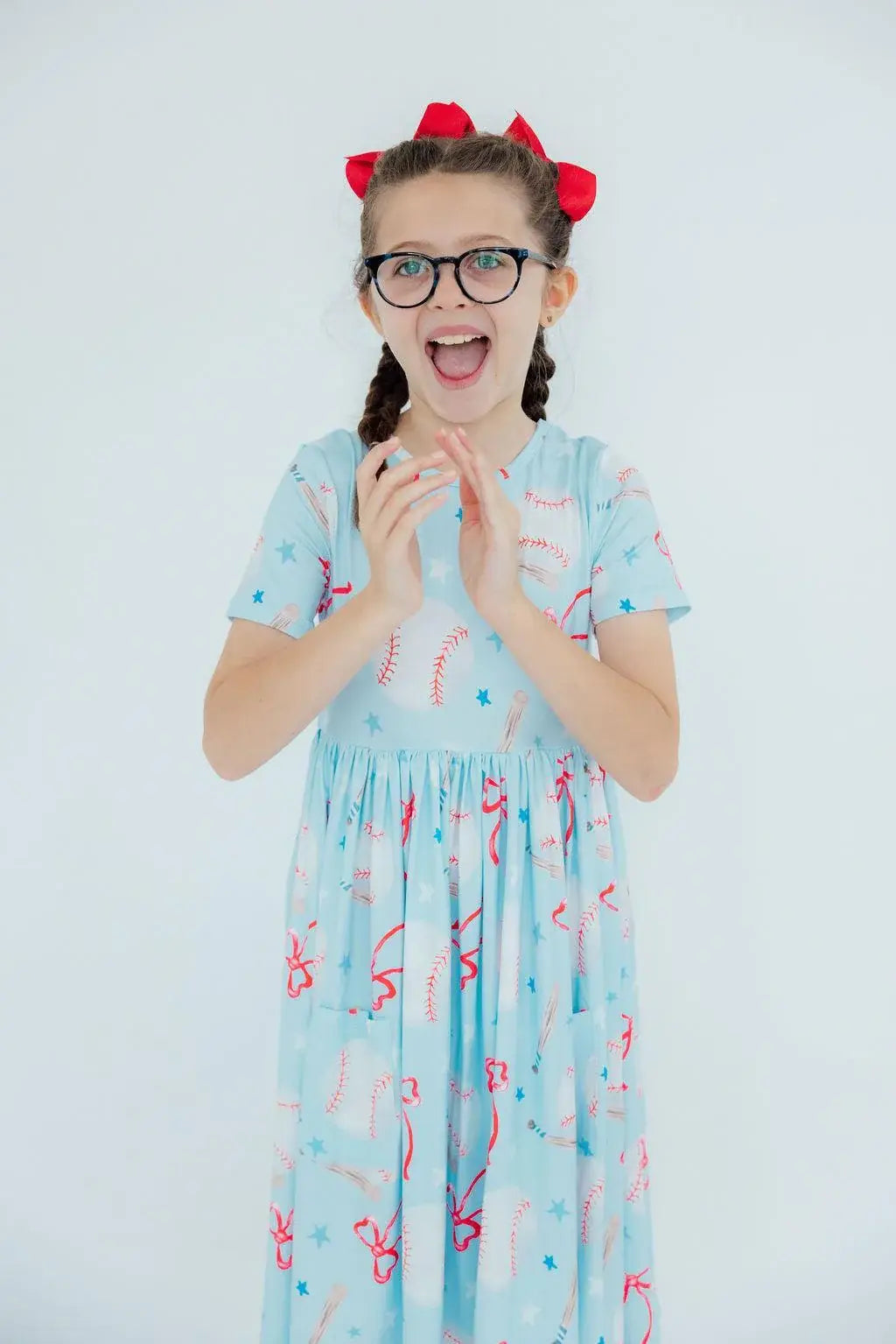 Grand Slam Glam S/S Pocket Twirl Dress - Mila & Rose ® - Flyclothing LLC