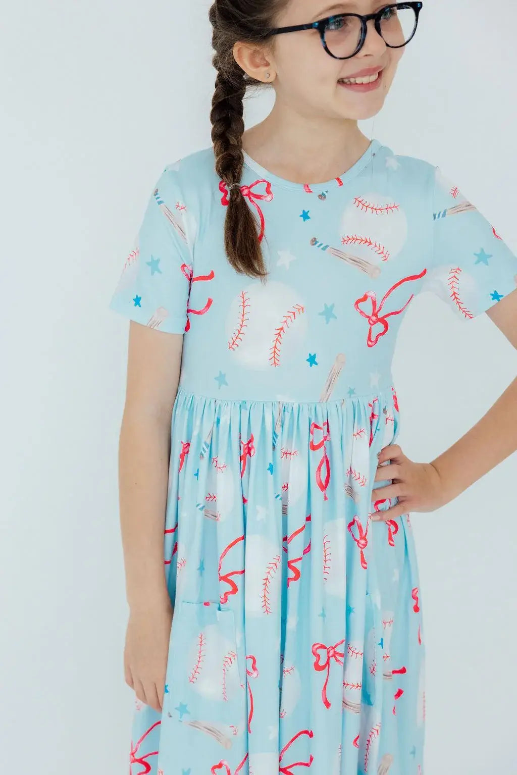 Grand Slam Glam S/S Pocket Twirl Dress - Mila & Rose ® - Flyclothing LLC