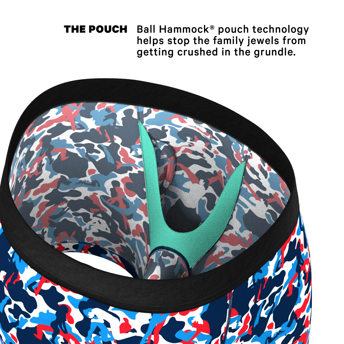 The Grand Finale | USA Camouflage Ball Hammock® Pouch Underwear With Fly