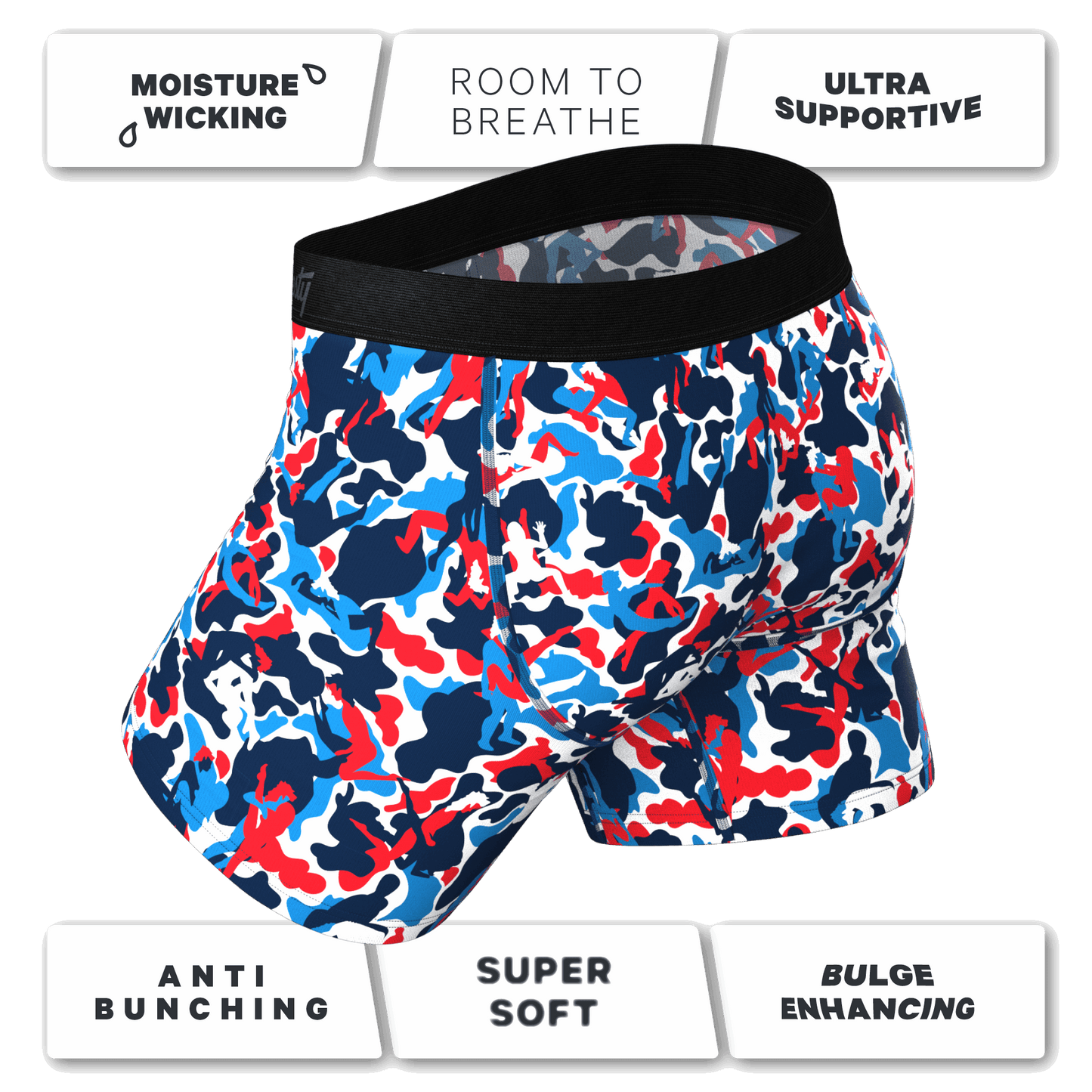 The Grand Finale | USA Camouflage Ball Hammock® Pouch Underwear With Fly