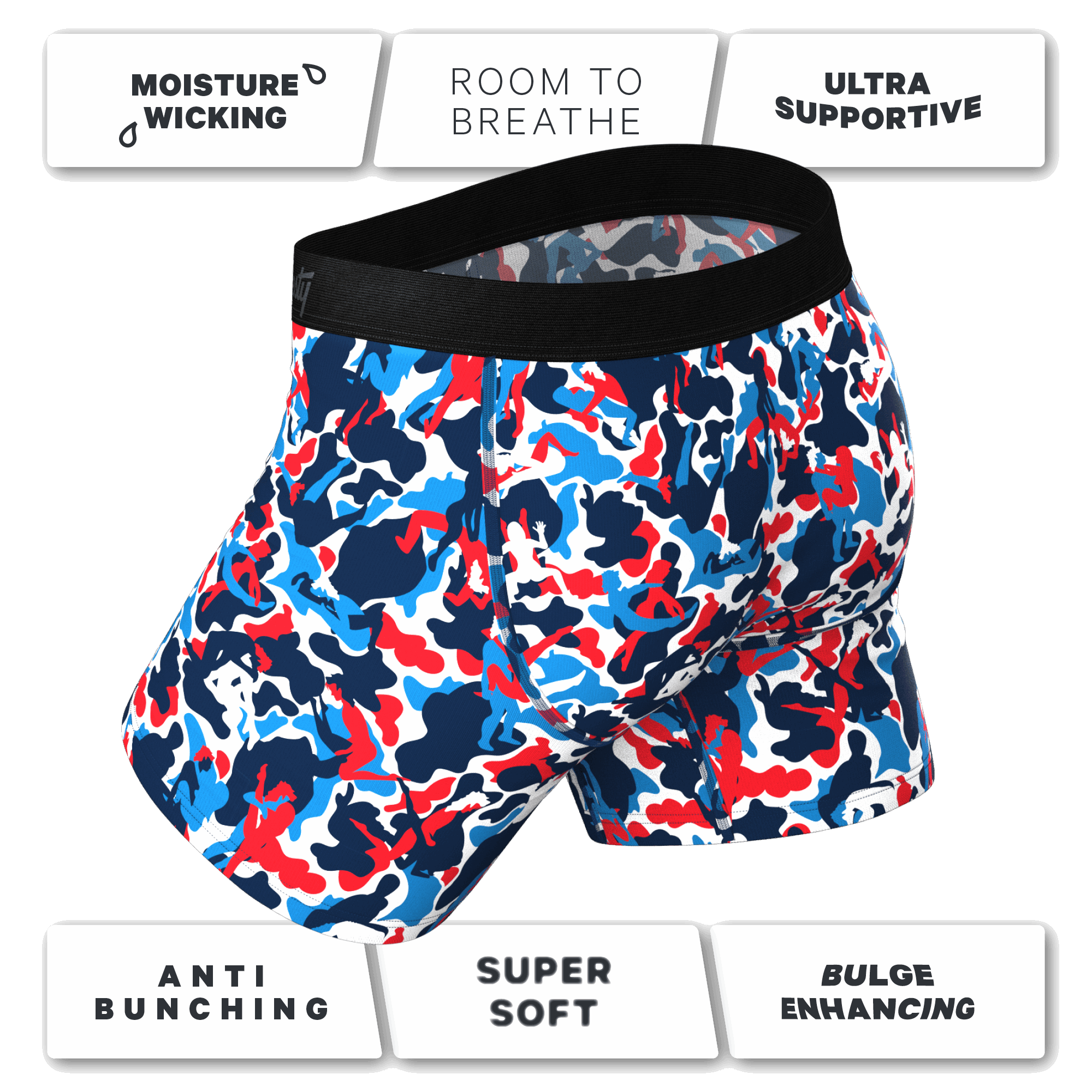 The Grand Finale | USA Camouflage Ball Hammock® Pouch Underwear With Fly