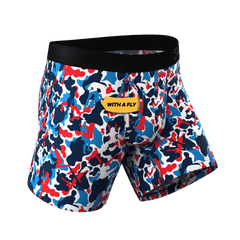 The Grand Finale | USA Camouflage Ball Hammock® Pouch Underwear With Fly - Shinesty