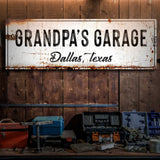 Grandpa's Garage Sign - Tailored Canvases - Flyclothing LLC