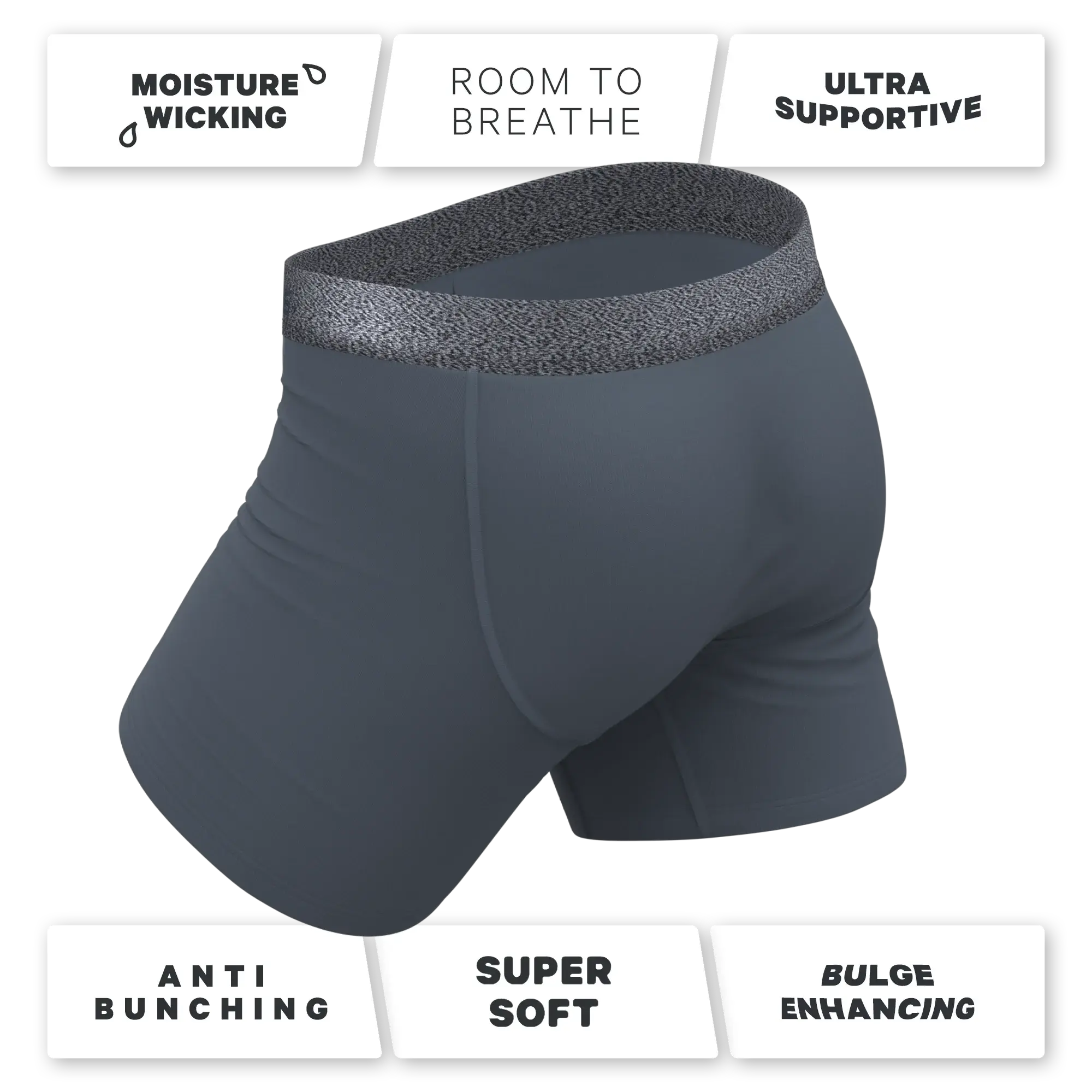 The Graphite | Tonal Grey Ball Hammock® Pouch Underwear - Shinesty - Flyclothing LLC