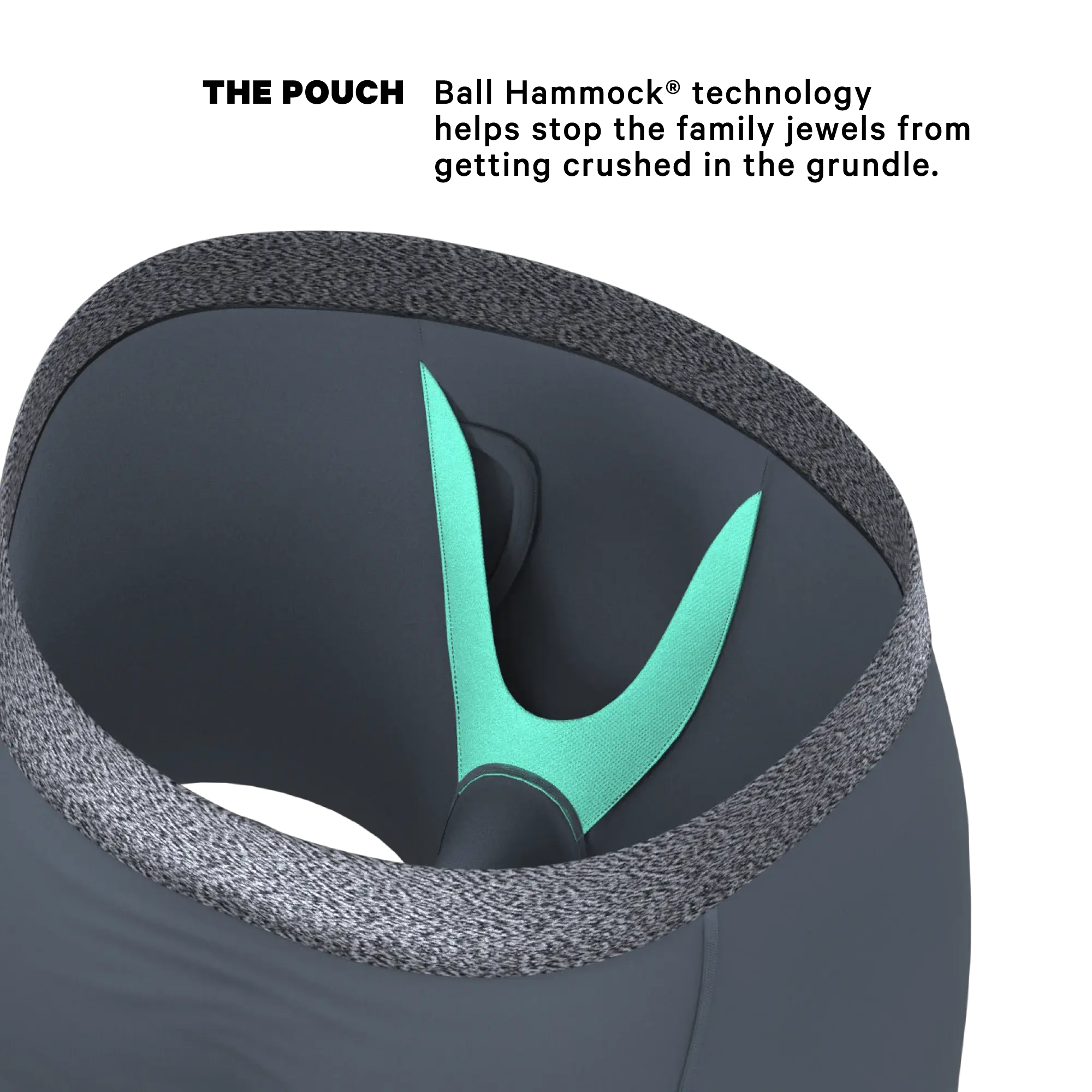 The Graphite | Tonal Grey Ball Hammock® Pouch Underwear With Fly - Shinesty - Flyclothing LLC