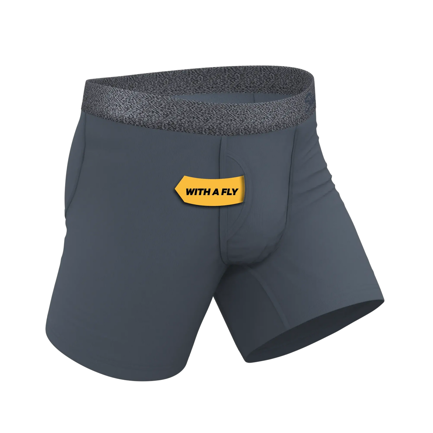 The Graphite | Tonal Grey Ball Hammock® Pouch Underwear With Fly - Shinesty - Flyclothing LLC