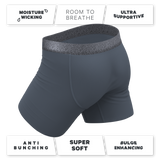 The Graphite | Tonal Grey Ball Hammock® Pouch Underwear With Fly - Shinesty - Flyclothing LLC