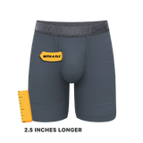 The Graphite | Tonal Grey Long Leg Ball Hammock® Pouch Underwear With Fly - Shinesty - Flyclothing LLC