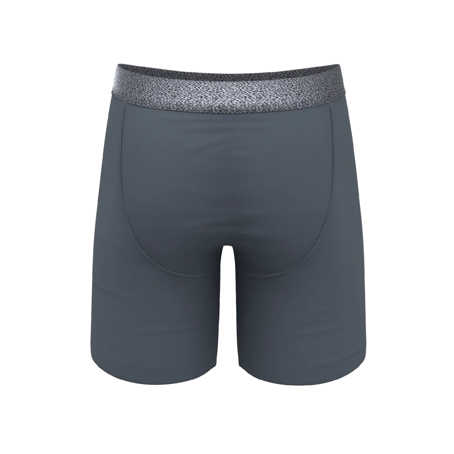 The Graphite | Tonal Grey Long Leg Ball Hammock® Pouch Underwear With Fly - Shinesty - Flyclothing LLC