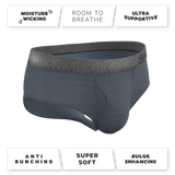 The Graphite | Tonal Grey Ball Hammock® Pouch Underwear Briefs - Shinesty - Flyclothing LLC