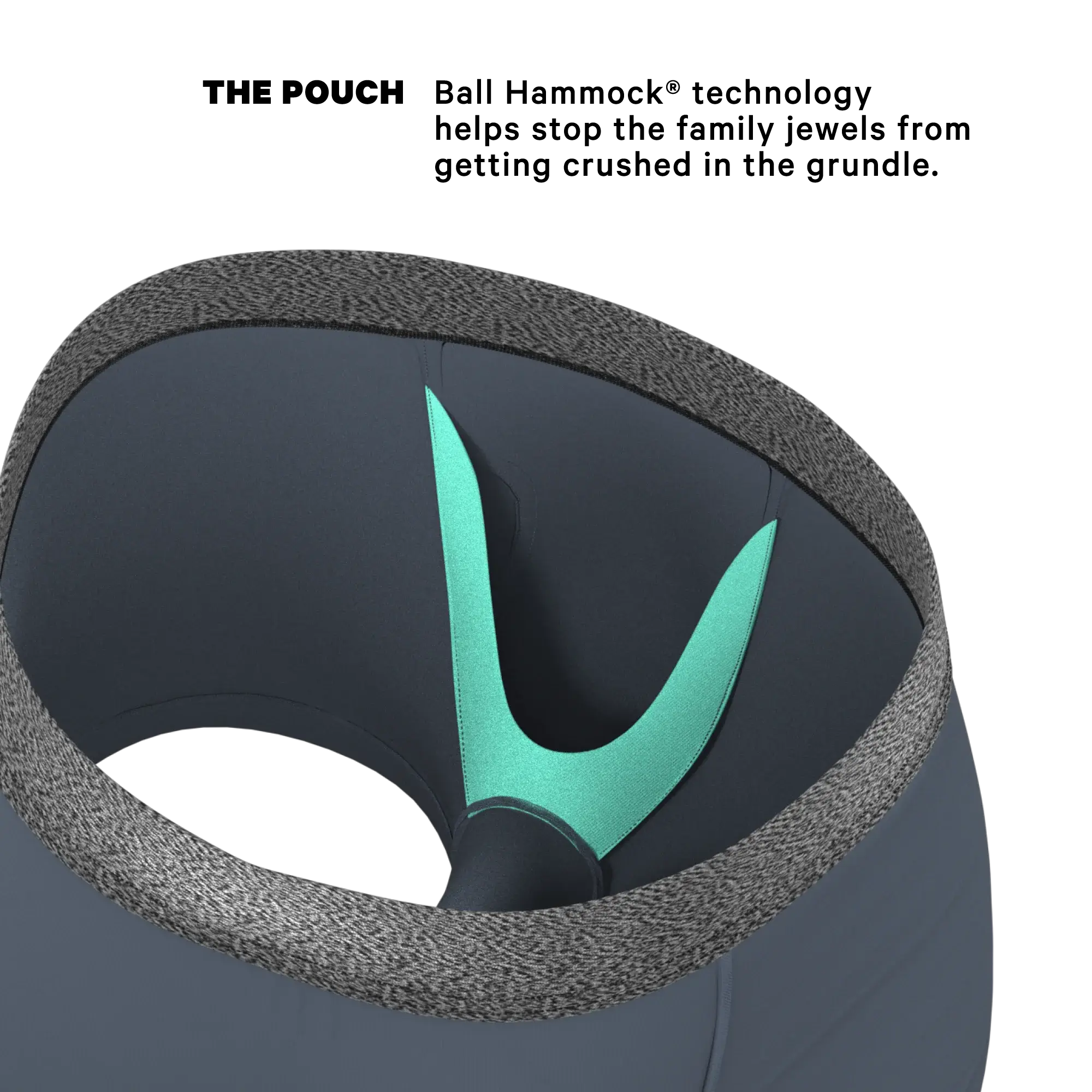 The Graphite | Tonal Grey Ball Hammock® Pouch Trunks Underwear - Shinesty - Flyclothing LLC