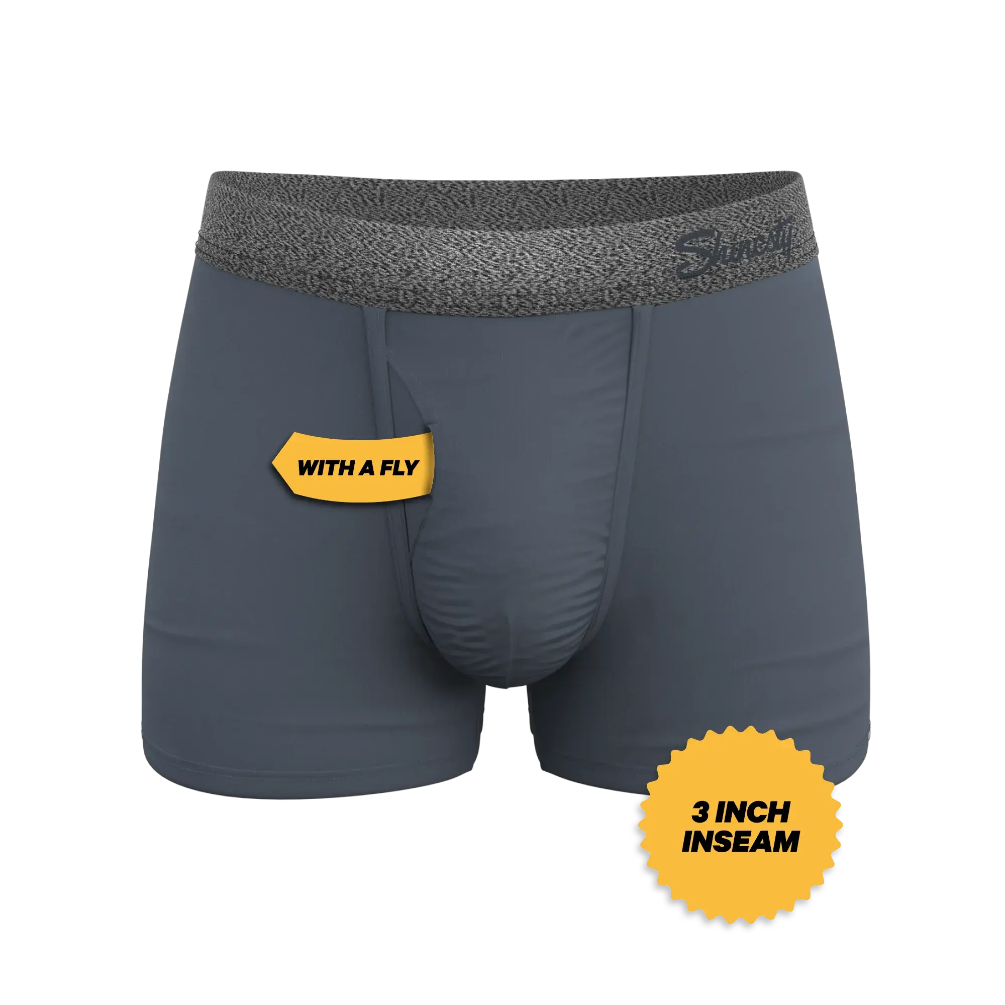 The Graphite | Tonal Grey Ball Hammock® Pouch Trunks Underwear - Shinesty - Flyclothing LLC