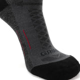 3 Pack Graphite - Hike Crew Midweight Merino Wool Sock - GRIP6 - Flyclothing LLC