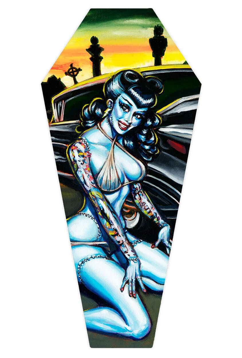 Black Market Art Company Graveyard Girlfriend & Stretched Canvas Coffin Print