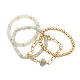 4PCS Natural Stone Bracelet Beaded Stretch Bracelets Set - Madeline Love - Flyclothing LLC