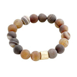 Semi precious stone beaded stretch bracelet - Madeline Love - Flyclothing LLC