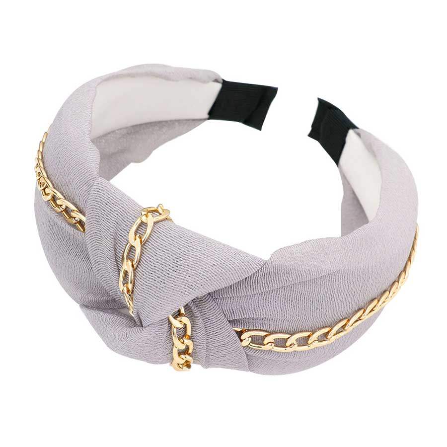 Chain Trim Knot Headband - Madeline Love - Flyclothing LLC