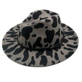 Faux Leather Band Cattle Patterned Panama Hat - Madeline Love - Flyclothing LLC