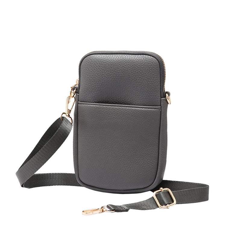 Faux Leather Rectangle Crossbody Bag - Madeline Love - Flyclothing LLC