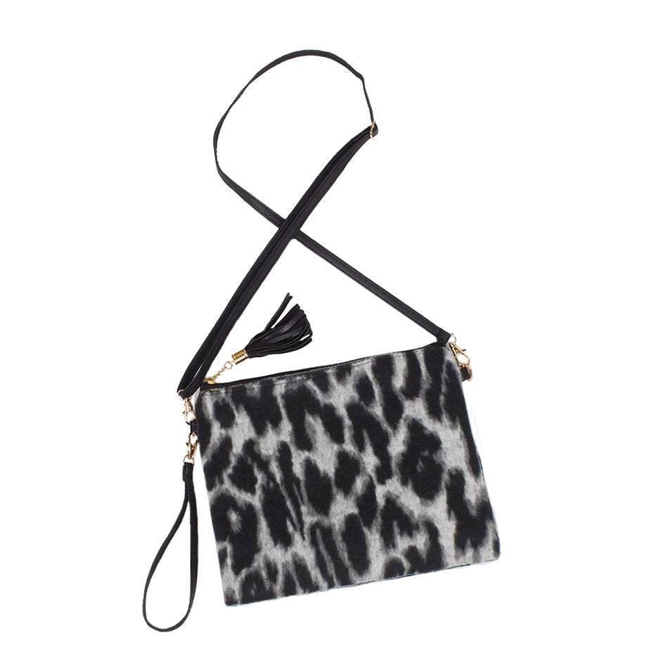 Leopard Patterned Crossbody Clutch Bag - Madeline Love - Flyclothing LLC