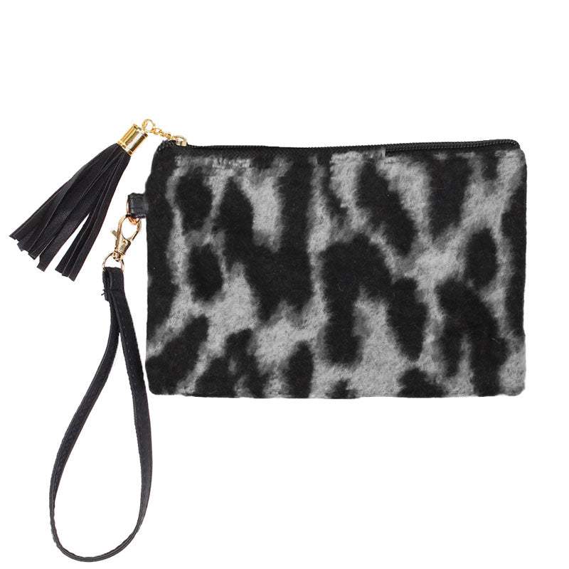 Leopard Patterned Wristlet Pouch Bag - Madeline Love - Flyclothing LLC