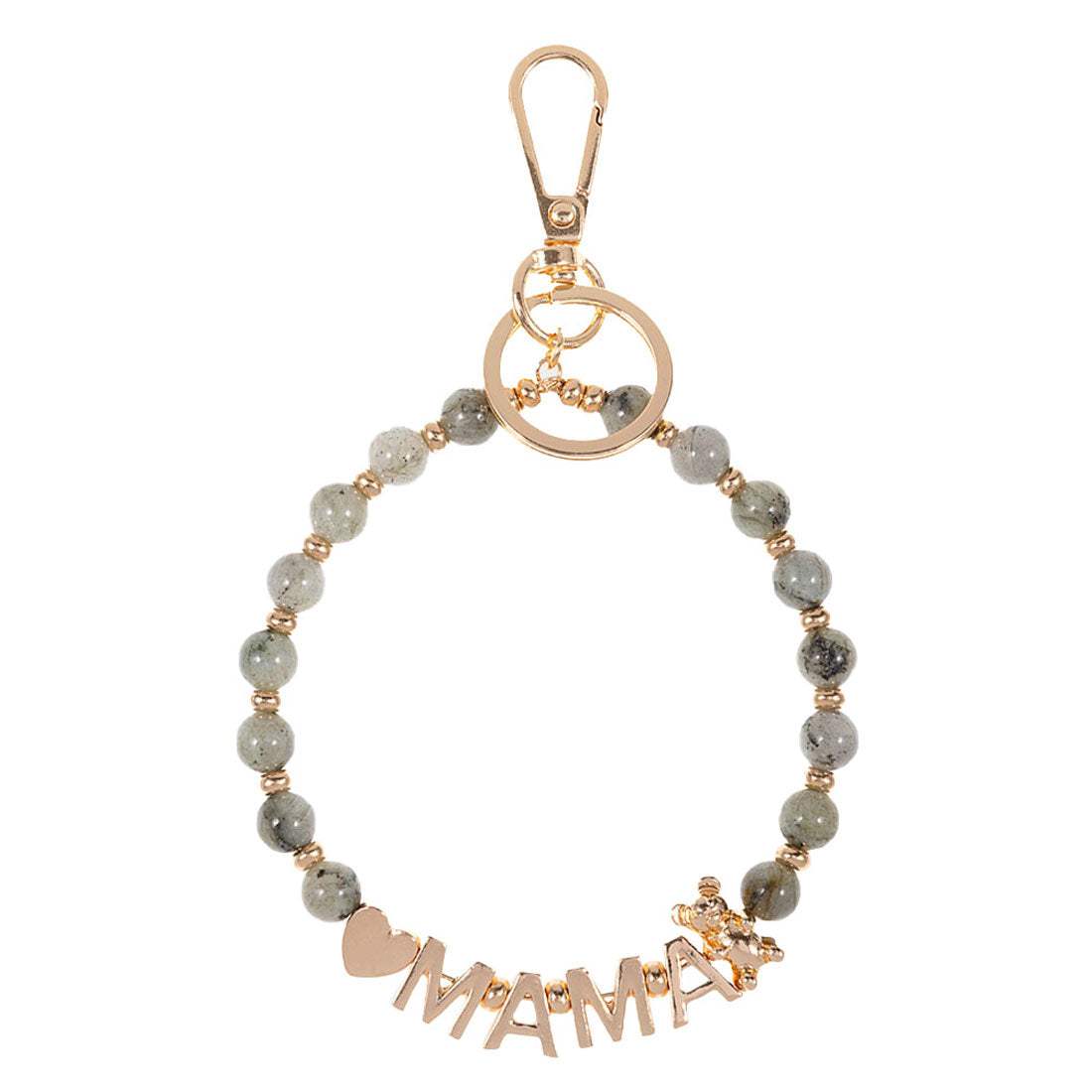 Mama Message Heart Bear Pointed Precious Key Chain Bracelet - Madeline Love - Flyclothing LLC