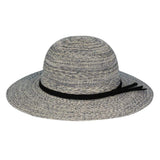 Mixed Braid Packable Sun Hat With Suede Band - Madeline Love - Flyclothing LLC