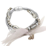 Multi Strand Cord Beaded Mesh Magnetic Bracelet - Madeline Love - Flyclothing LLC