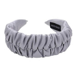 Pleated Solid Faux Leather Headband - Madeline Love - Flyclothing LLC
