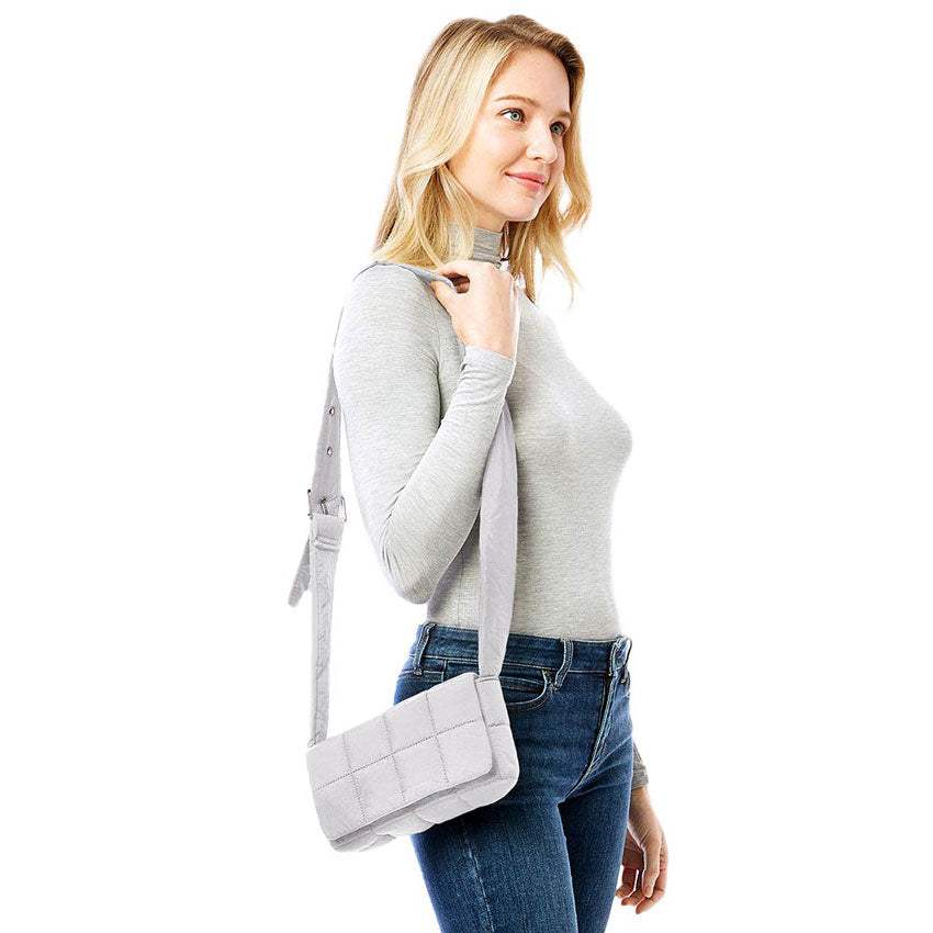 Quilted Puffer Crossbody Bag - Madeline Love - Flyclothing LLC