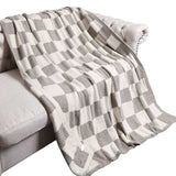 Reversible Checkerboard Patterned Throw Blanket - Madeline Love - Flyclothing LLC