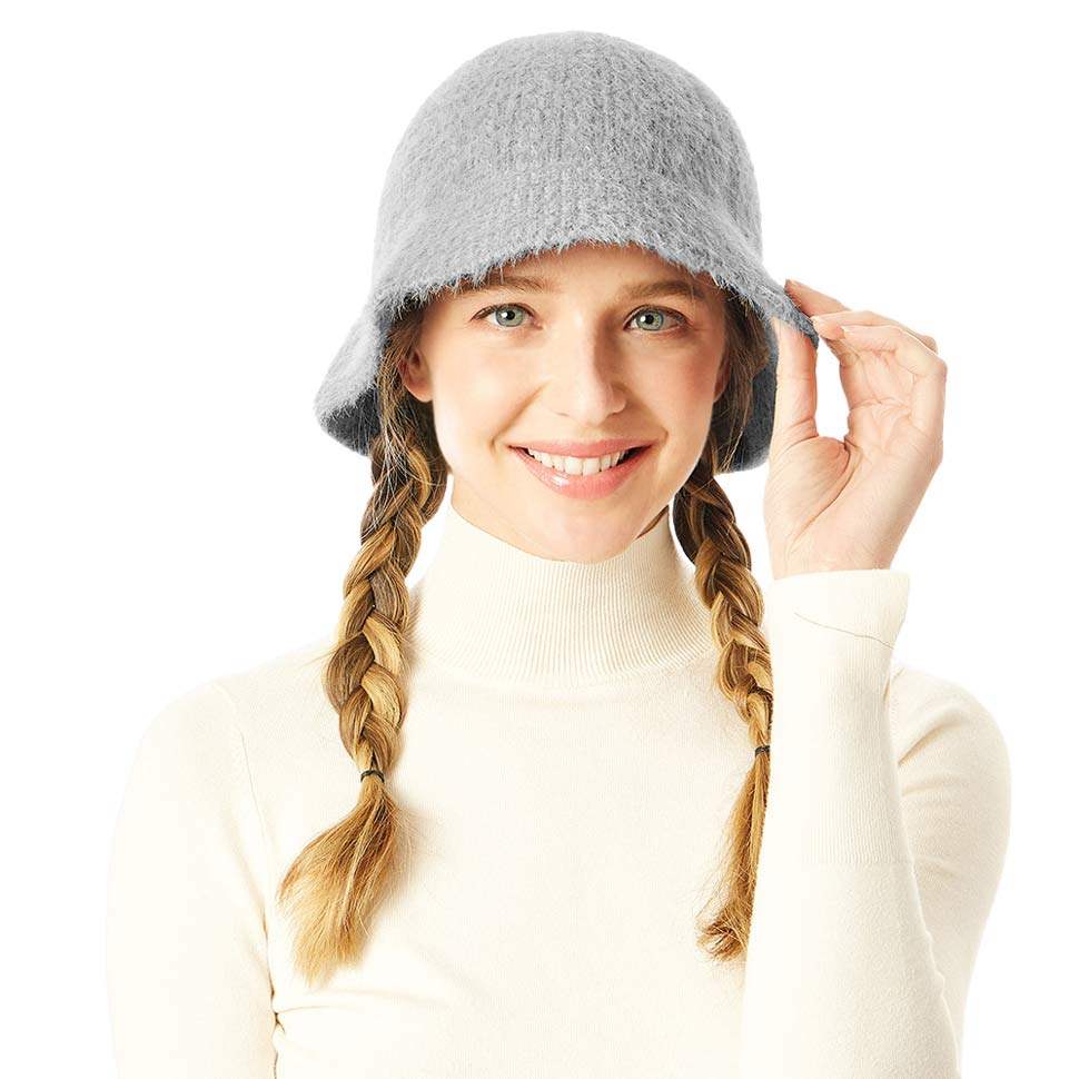 Soft Cable Knit Solid Bucket Hat - Madeline Love - Flyclothing LLC