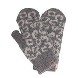 Soft Fuzzy Leopard Mittens - Madeline Love - Flyclothing LLC